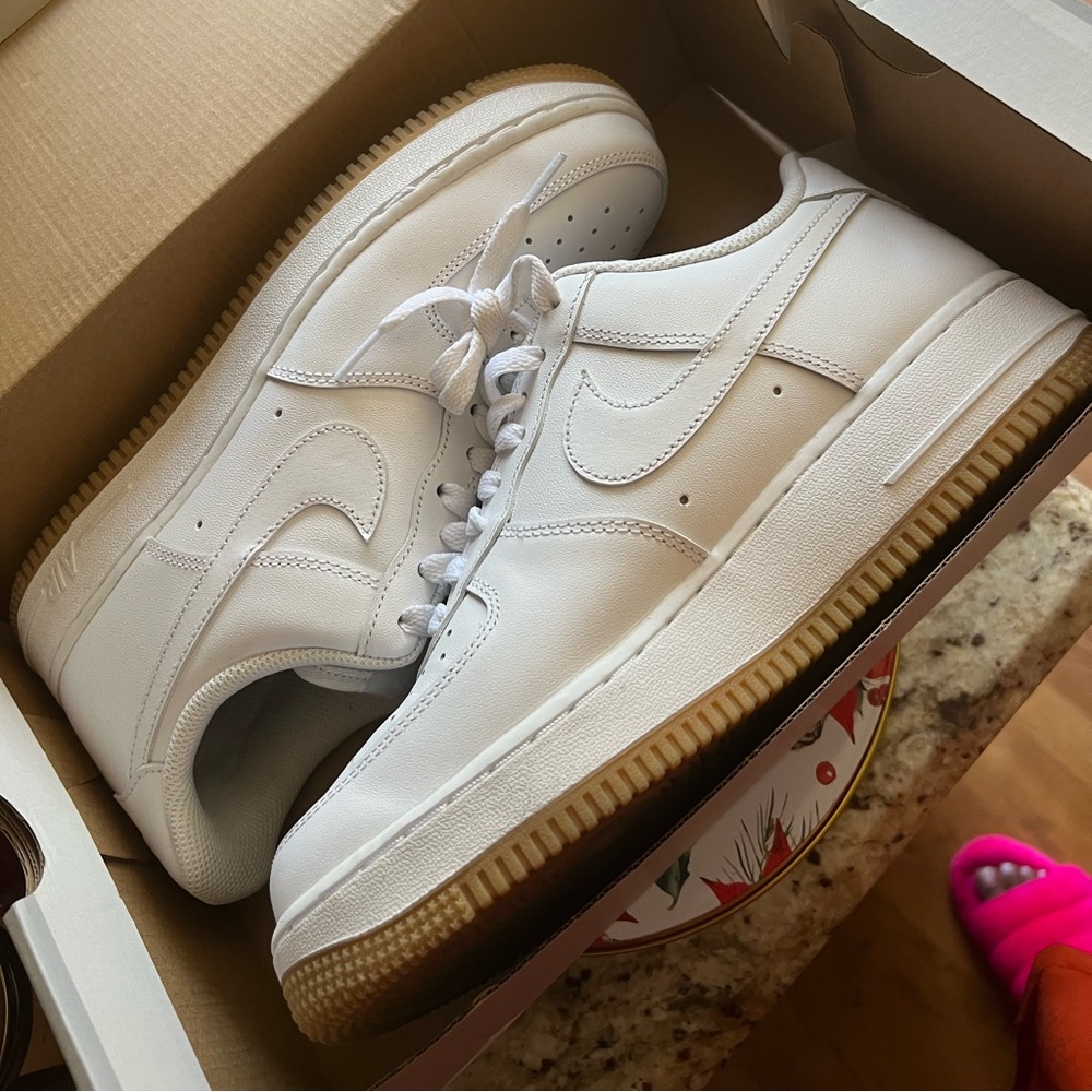 Nike Air Force 1 with Gum Sole w/box.